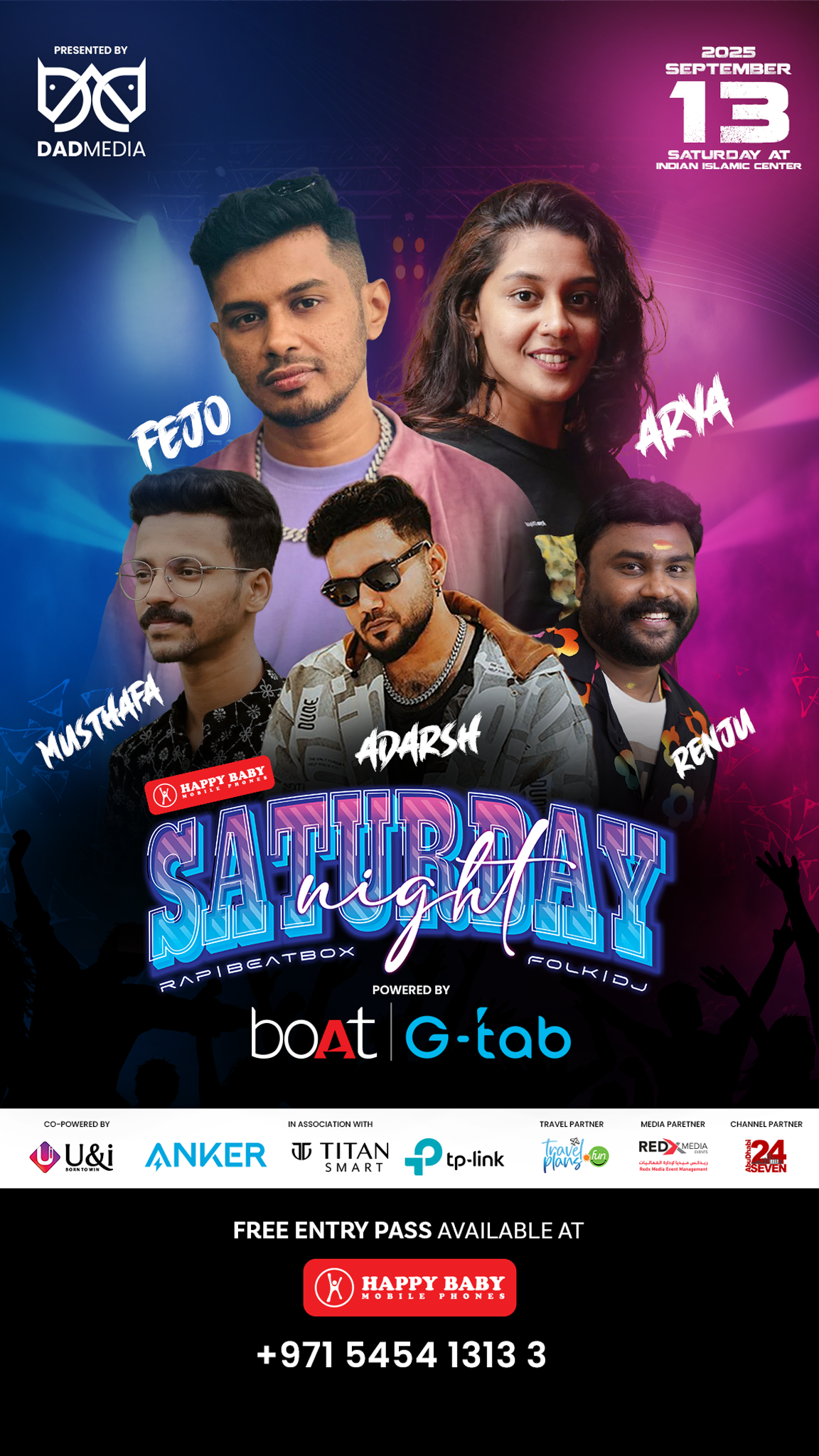 dadmedia abu dhabi events media production saturdaynights
